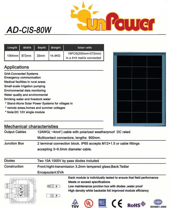 SunPower  AD-CIS-80